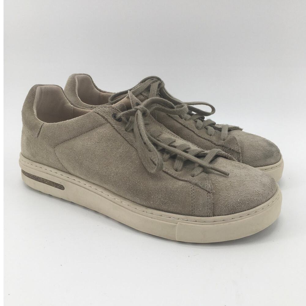 Birkenstock Bend Low Suede Leather Sneaker Womens 39 (8-8.5) Taupe Comfort